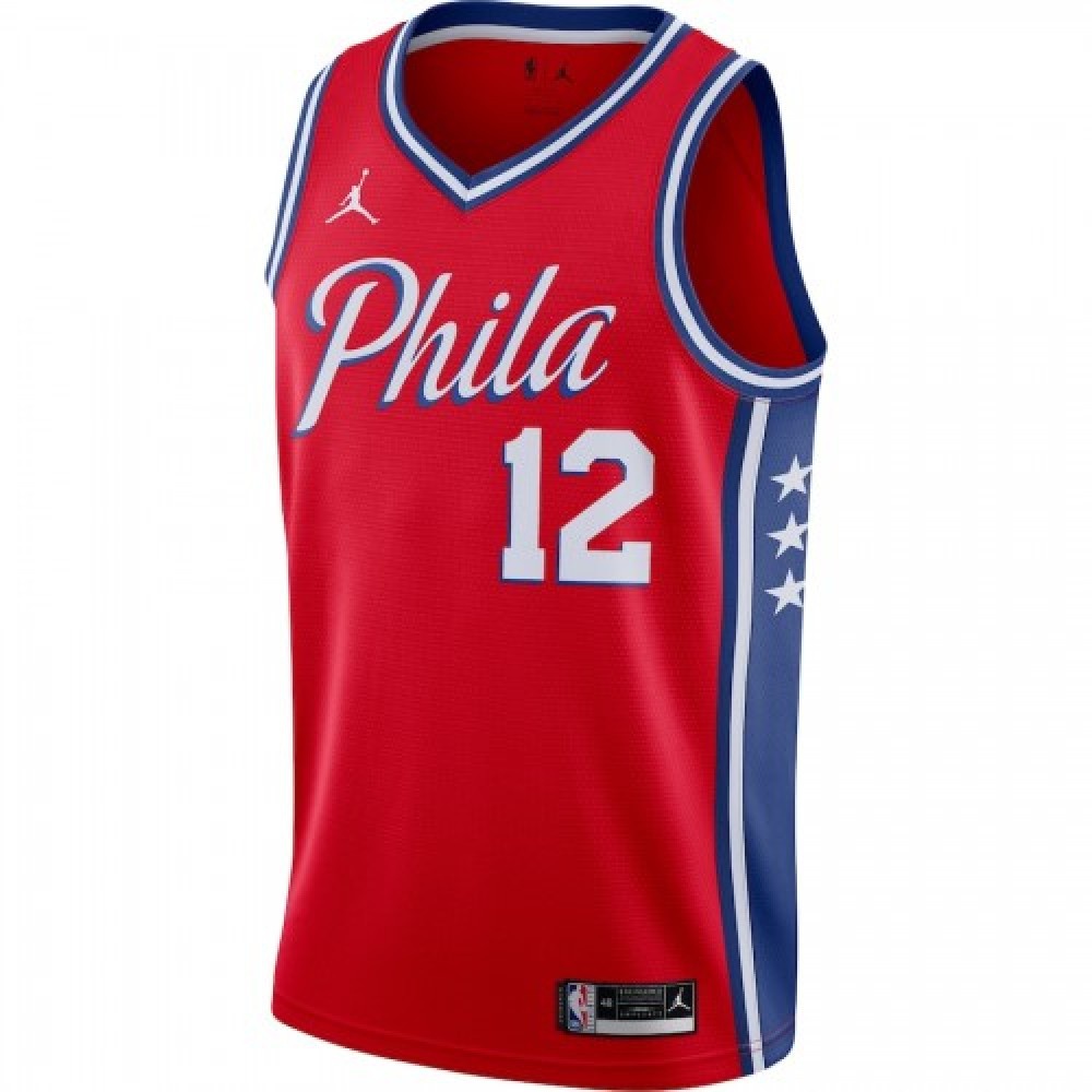 Men's Philadelphia 76ers Tobias Harris #12 Jordan Red 2020/21 Swingman Jersey - Statement Edition-Pro Kit Vault | Brand New 26/27 Sports Jerseys